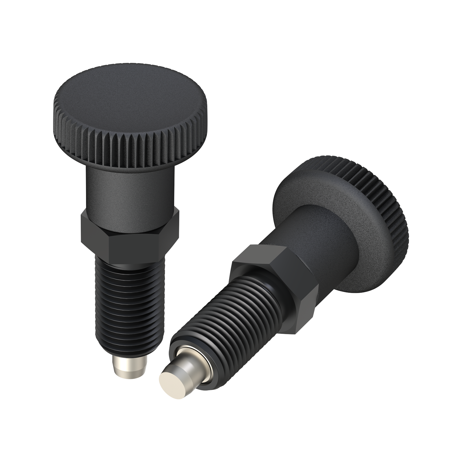 Index bolt with knurled head without stop