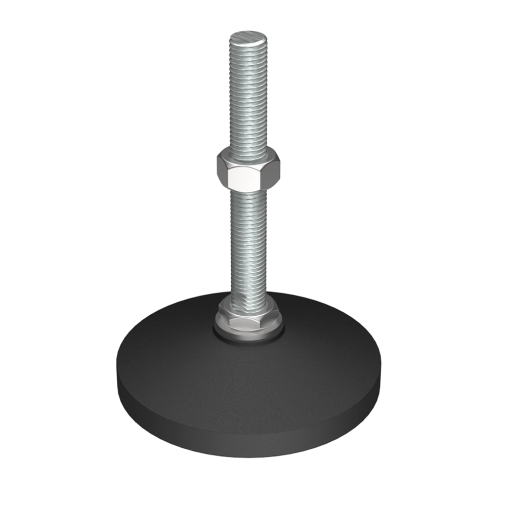 Our heavy duty adjustable foot has a reinforced base that resists a weight up to 3,000 Kg. It has been designed for applications that require both good surface finish and very good mechanical properties. It can also be supplied with non-slip base.
<br>
The standard product is made in stainless steel type 304 and it can also be made in type 316 on request.
