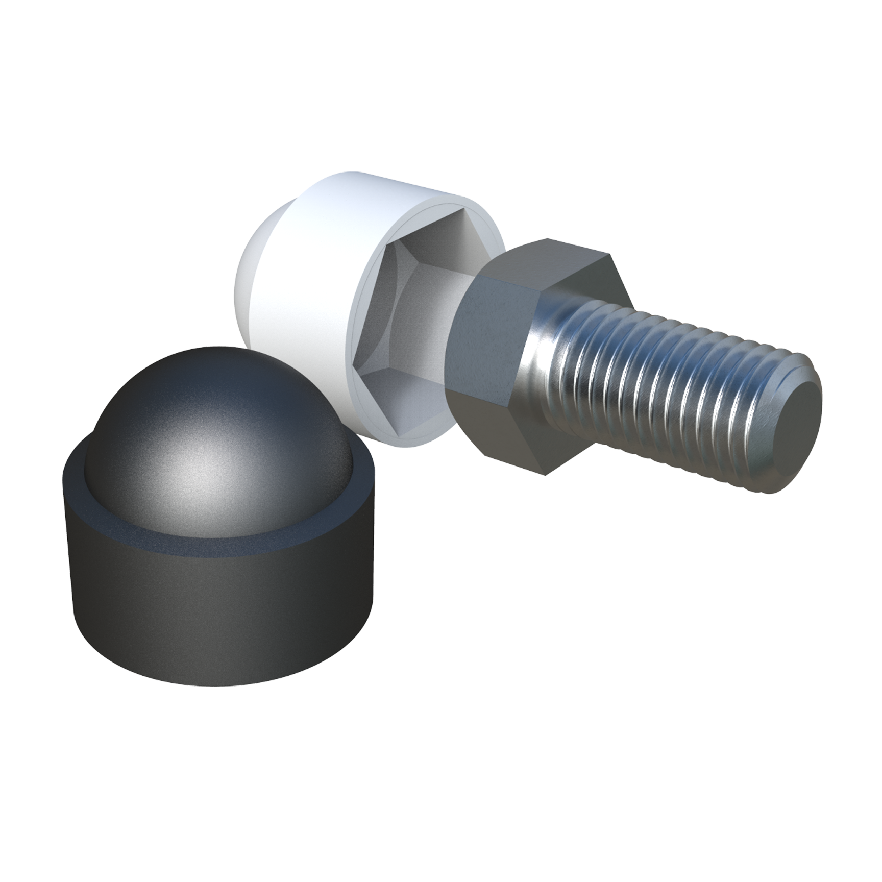 Our protection cap is suitable for DIN, ISO and ANSI screws and hex nuts. It serves as protection against impact and dirt and at the same time as an embellisher for DIN / ISO screws from M4 to M48 (suitable for DIN screws 933, 931, 961 and 960 and ISO 4017 and 4014). <br>The complete LBK range is offered with the possibility of submitting the pieces to a plastic metallization process that gives them a <b>shiny metallic finish</b>. In the same way, the manufacture in RAL colors can also be requested on demand and minimum order. Consult the conditions to our commercial department.