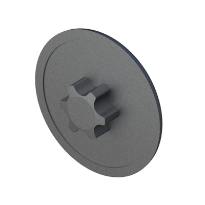 Our protective cap has been designed to be used on torx screw heads. <br>The complete LBT range is offered with the possibility of submitting the pieces to a plastic metallization process that gives them a <b>shiny metallic finish</b>. In the same way, the manufacture in RAL colors can also be requested on demand and minimum order. Consult the conditions to our commercial department.
