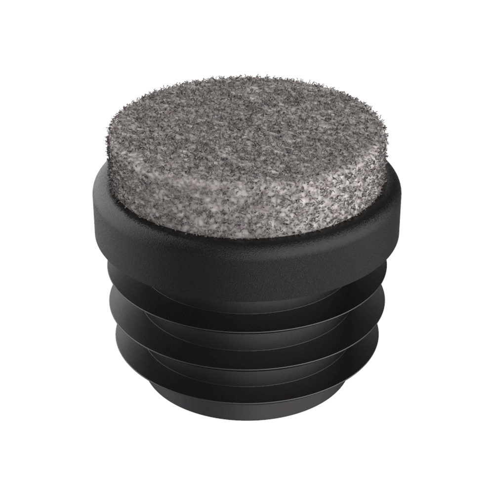 The round LGFL end caps integrate felt bases through advanced processes such as <b>friction welding</b>, <b>overmolding</b>, or <b>adhesion</b>, to bond them with the body made of LDPE material. Each technique provides different levels of resistance to transverse stresses, ensuring excellent durability and stability. These features make them an optimal solution for applications in chairs and furniture.
<br><br>
Available types of felt:
<br>
<b><i>Natural wool</b></i> (FELT): Ideal for <b>delicate floors</b>, such as wood or marble. It offers sound-reducing properties, although its wear resistance is lower.
<br>
<b><i>Synthetic wool</b></i> (SYFELT): Designed for intensive use, it stands out for its high <b>wear resistance</b>, making it suitable for more demanding surfaces.