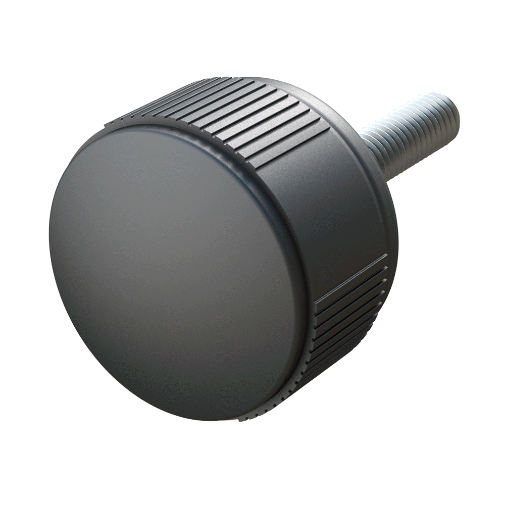 Our male knob has a knurled head. It is also available as a female knob, please visit our family LHRD.