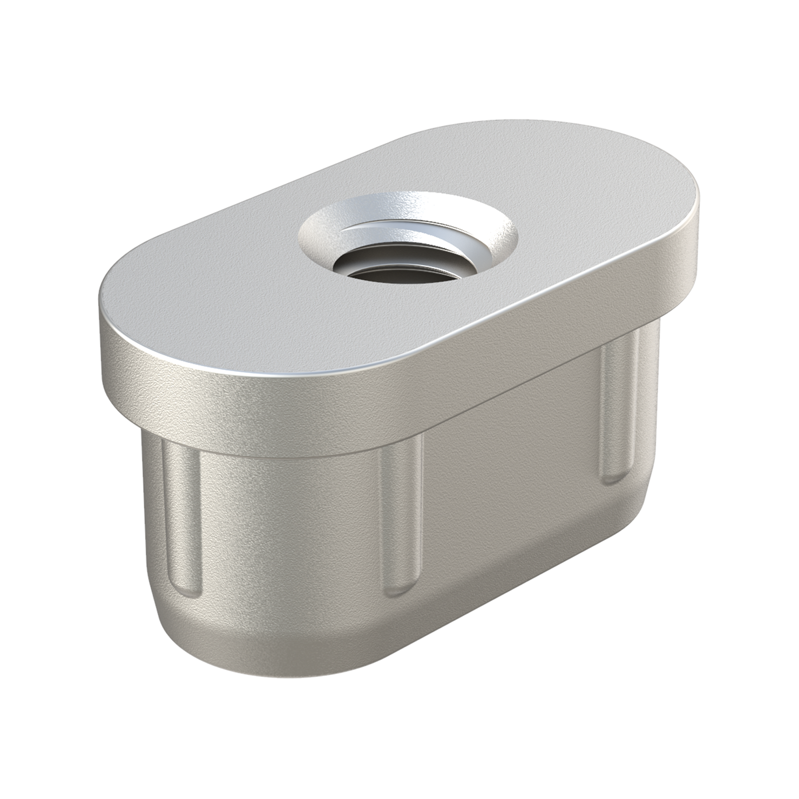 Our threaded insert is manufactured in Zamak alloy for square tubes. It is also available for round tubes: LJMR, rectangular tubes: LJMZ and for oval tubes: LJMO.