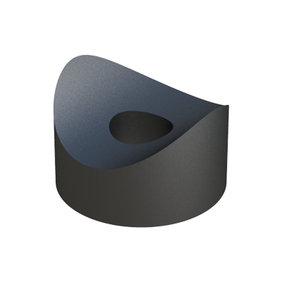 This <b>spacer</b> is used for connecting round tubes from - <b>12 to 42 mm</b> - to a flat surface. 
The reference numbers that begin with 003 are made of polyethylene (LDPE) in black color while the reference numbers that begin with 001 are made of nylon (PA66) in natural and black color, for special colors, please contact us. 
<br>
If you need to connect several tubes, please visit our group: <u> <a href='https://www.isc-sl.com/connectors/isccn'>Connectors.</u></a>