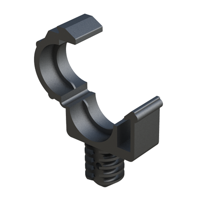 Releasable clamp on fin base