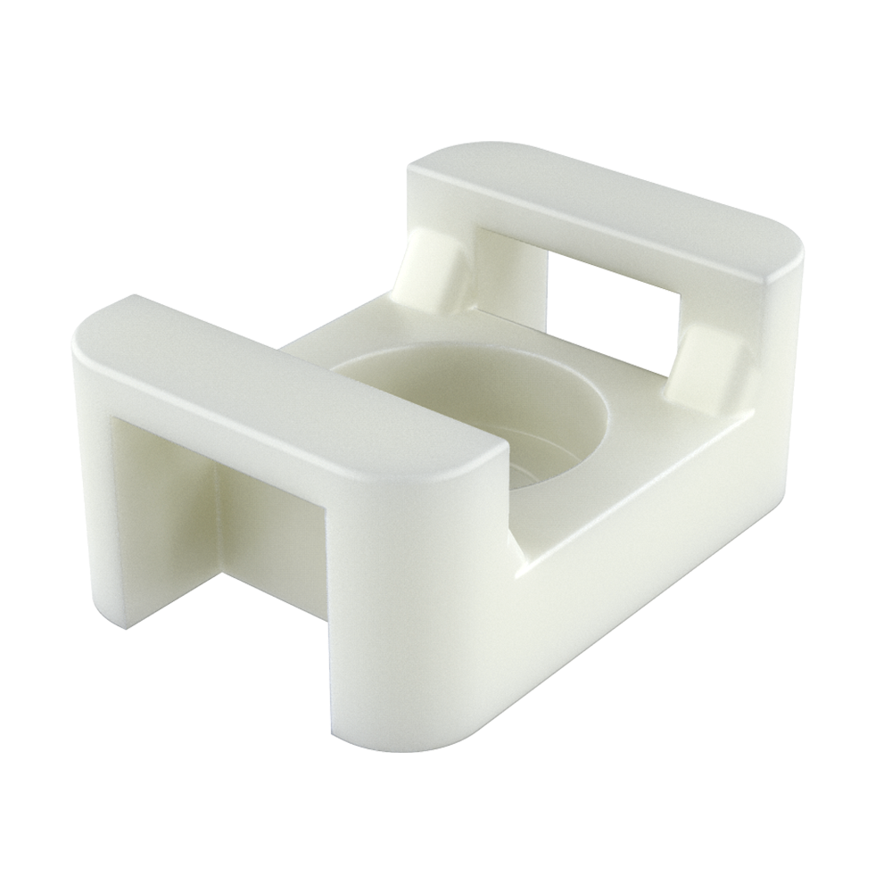 Our screw mount tie holders offer a two way entry and are secured with a mounting screw. Choose the most convenient cable tie from our group MB.