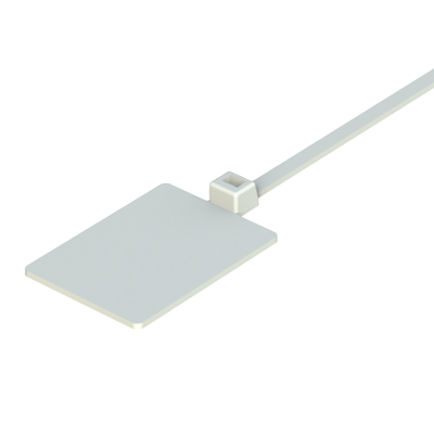 Our non-reusable tie with label has been designed with an area for writing.  It is used for many applications where identification or labeling of a product is required. It is an ideal part for knowing the traceability of any product. If you are looking for reusable label ties, please visit our family MBEC.