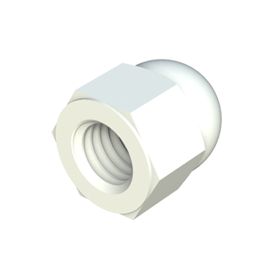 Our nylon cap nuts (DIN 1587 nuts) provide excellent resistance against chemicals (see table of properties). It is a material with a high level of dielectric strength, it does not rust and prevents damage due to breaking strength during mechanical stress.