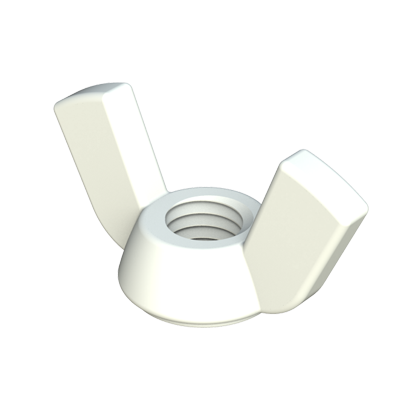 Our metric thread MTM <b>wing nuts</b>, similar to <b>DIN 315</b>, are manufactured in various <b>engineering materials</b> that promote properties such as chemical, mechanical resistance , oxidation, etc.<br><br>
These wing nuts are available in <b>PA66</b> (Polyamide 66 “Nylon”), <b>PP</b> (Polypropylene), <b>POM</b> (Acetal Resin), <b>PVDF</b> (Polyvinylidene Fluoride), <b>PEEK</b> (Polyetheretherketone) and <b>PAGF</b> (Polyamide with the possibility of up to 50% fiberglass).<br>
