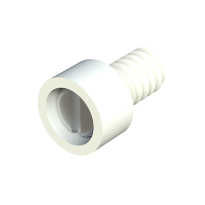 Our metal core screws are recommended in applications requiring electrical, thermal, and vibration insulation in shear or double shear connections. These reinforced screws will provide up to 4 times the strength of standard nylon fasteners. These screws combine the strength of heat-treated steel and the protection, insulation, and isolation of nylon.