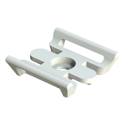Our combination cradle mount is designed to hold standard nylon cable ties, and hook-and-loop wire ties. Molded in nylon 6/6, the mount can be secured using a screw or rivet.