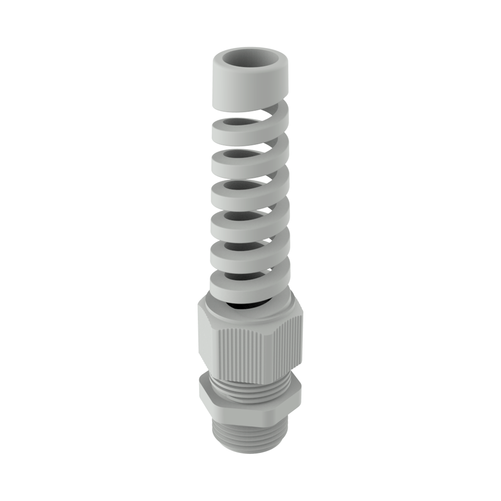 Our cable gland has been designed for cables, that once they are fitted may have certain mobility, preventing damage. You can find the correspondig lock nut, please visit our family: PRTUE.