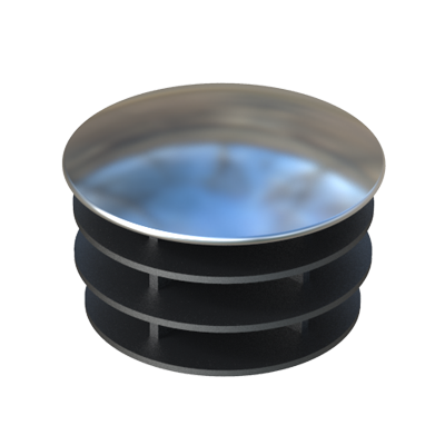 Our TGLM round tube inserts have a <b>steel metal plate with a polished finish</b>, which gives them a better finish and greater resistance. <i>Not suitable for outdoors.</i> <br><br>
We also have it available for square tubes: TGLMC, rectangular tubes: TGLMX and for oval tubes: TGLMO.