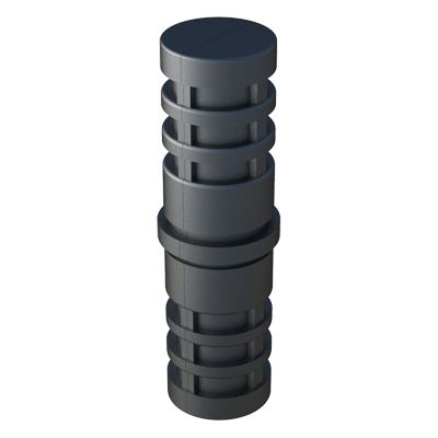 Our straight connector has been designed in order to connect 2 round tubes. It is supplied with or without internal metal core.
